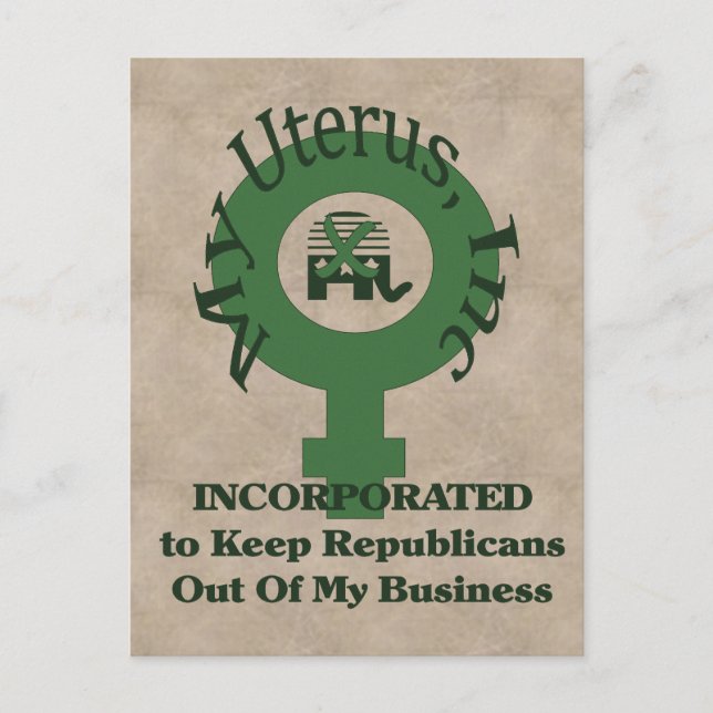 My Uterus, Inc Postcard (Front)