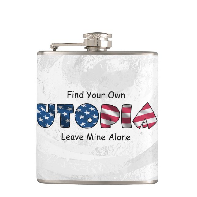 My Utopia Hip Flask (Front)