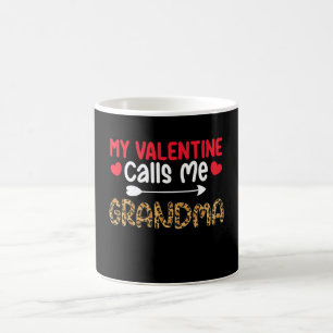 My Valentine Calls Me Grandma Leopard Buffalo Coffee Mug