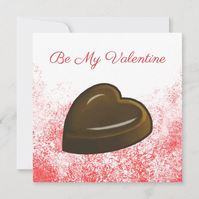 My Valentine Chocolate Heart Holiday Card (Front)