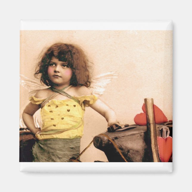 My Valentine Cupid Blacksmith Vintage Photo Magnet (Front)