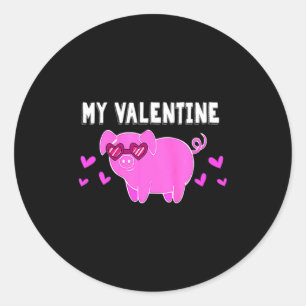 My Valentine G Farmer Pet Owner Love Valentines  Classic Round Sticker