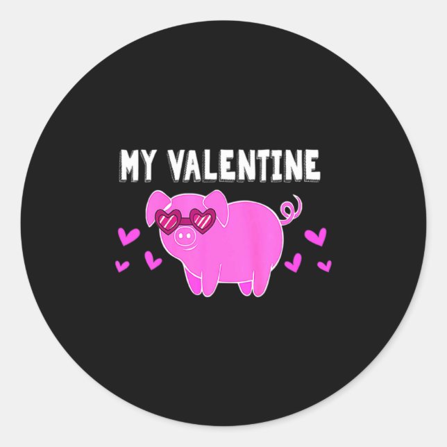 My Valentine G Farmer Pet Owner Love Valentines  Classic Round Sticker (Front)