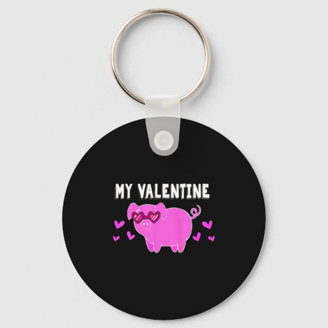 My Valentine G Farmer Pet Owner Love Valentines  Key Ring (Front)
