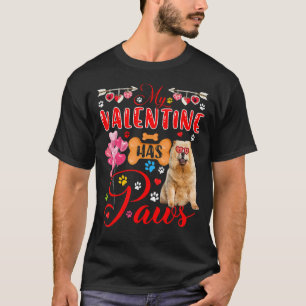 My Valentine Has Paws Cute Chow Chow Sunglasses He T-Shirt