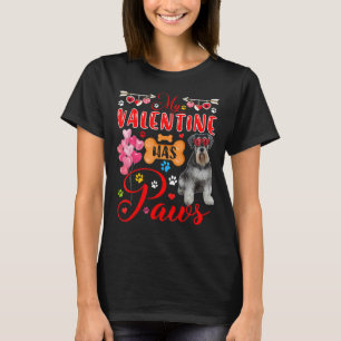 My Valentine Has Paws Cute Schnauzer Sunglasses He T-Shirt