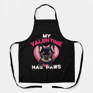 My Valentine has Paws dog lover Apron