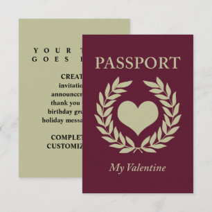 my valentine passport invitation