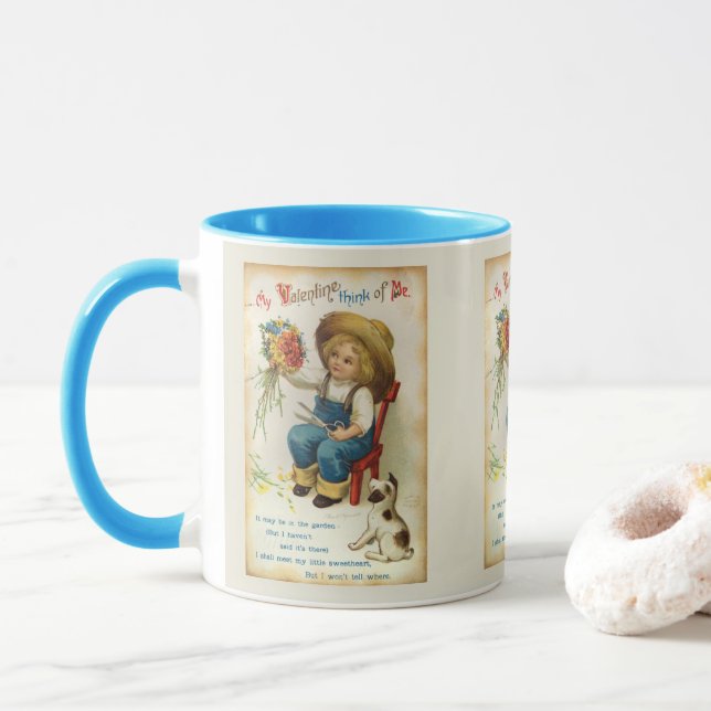 My Valentine Think Of Me Coffee Mug (With Donut)