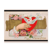 My Valentine Vintage Dove Letter