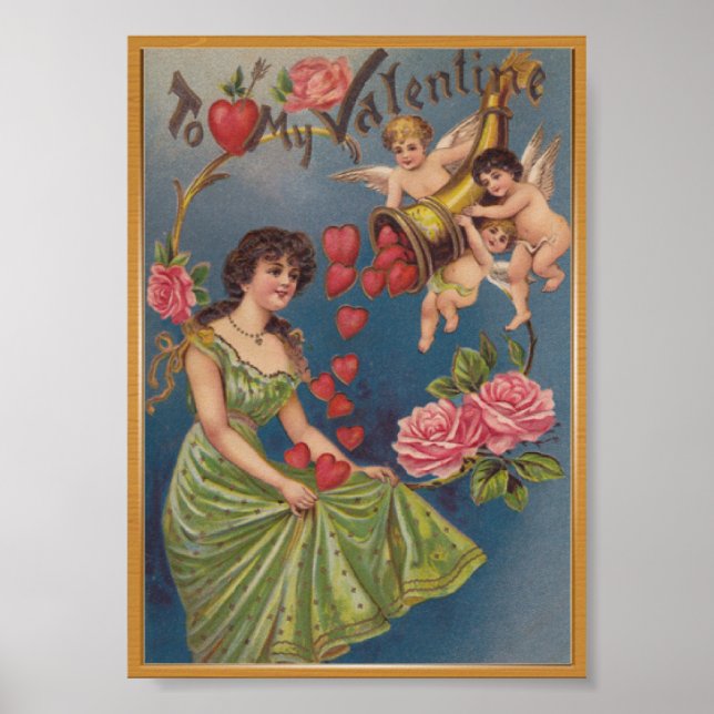 My Valentine vintage poster (Front)