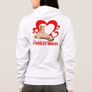 My Valentine Wears Combat Boots Hoodie