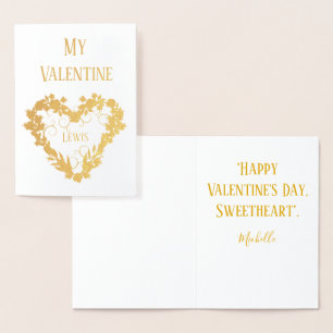 My Valentines Day Sweetheart Foil Card