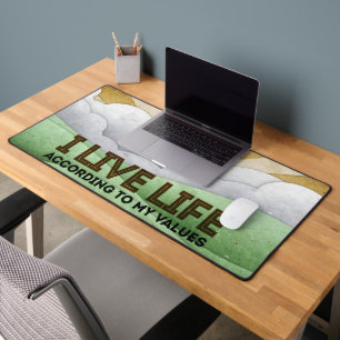"My values" Motivation Affirmation Desk Mat