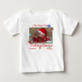 My Very First Christmas Photo Personalised Baby T-Shirt