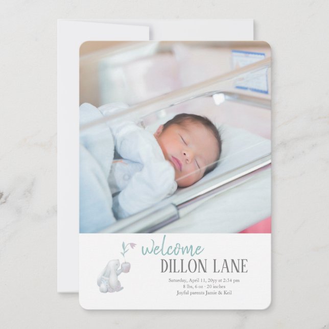 My Very First Photo V Birth Announcement (Front)