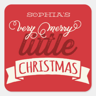 My Very Merry Little Christmas Baby 1st Christmas Square Sticker
