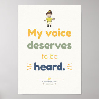 My Voice | Kids Affirmation Poster
