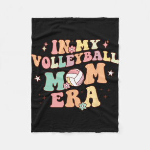 My Volleyball Mum Era Game Day Cute Retro Volleyba Fleece Blanket