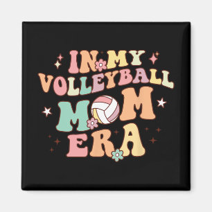 My Volleyball Mum Era Game Day Cute Retro Volleyba Magnet
