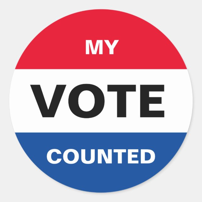 My Vote Counted Sticker (Front)