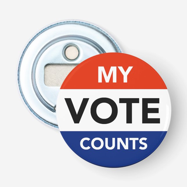 My Vote Counts Bottle Opener (Front)