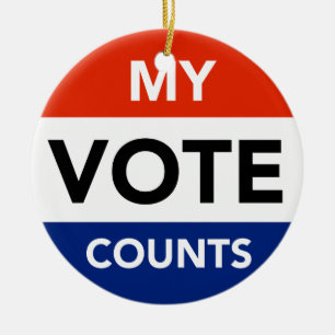 My Vote Counts Ceramic Tree Decoration