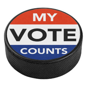 My Vote Counts Hockey Puck