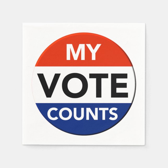 My Vote Counts Napkin (Front)
