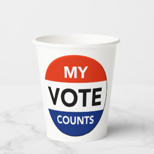 My Vote Counts Paper Cups