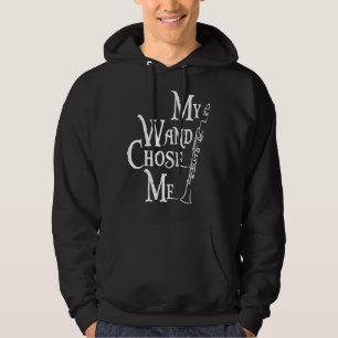 My Wand Chose Me Clarinet Musical Instrument Hoodie
