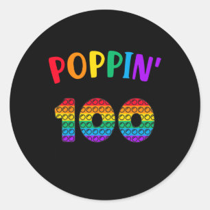 My Way Hrough 100 Days Of School Kids 100h Day Pop Classic Round Sticker