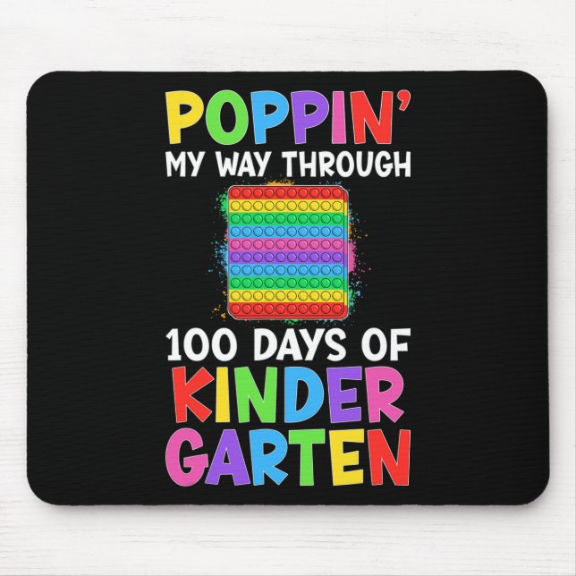 My Way Through 100 Days Of Kindergarten Student Ki Mouse Mat (Front)