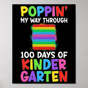 My Way Through 100 Days Of Kindergarten Student Ki Poster