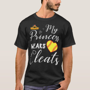 My Wears Cleats Softball Gift for Mum Dad Baseball T-Shirt