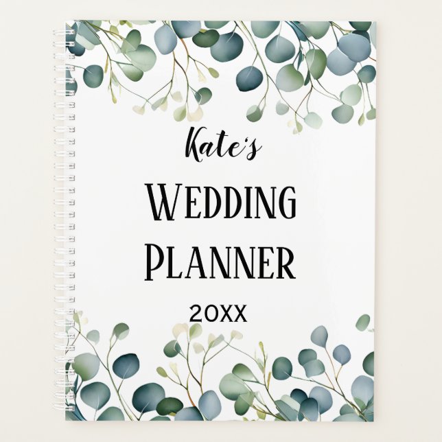 My Wedding planner organiser journal eucalyptus  (Front)