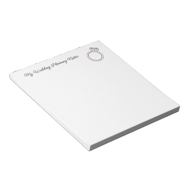 "My Wedding Planning"  Notepad (Angled)
