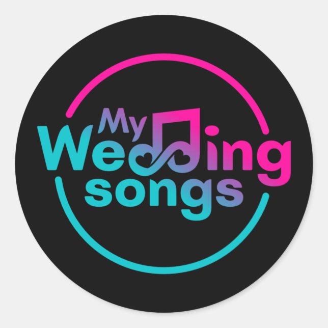 My Wedding Songs Logo Sticker (Front)
