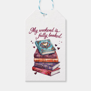 My weekend is fully booked gift tags