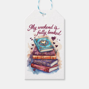 My weekend is fully booked gift tags