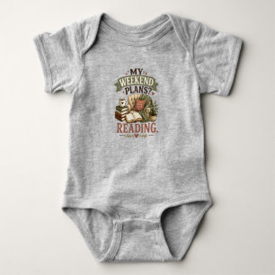 My Weekend Plans Reading Book Lover Cosy Reading Baby Bodysuit