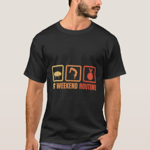 My Weekend Routine Trampoline Athlete Trampoline G T-Shirt