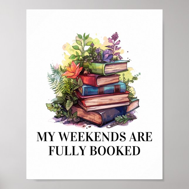 My Weekends Are Fully Booked | English Teacher Poster (Front)