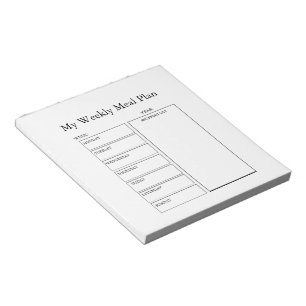 My Weekly Meal Plan Pad – Minimal & Organised