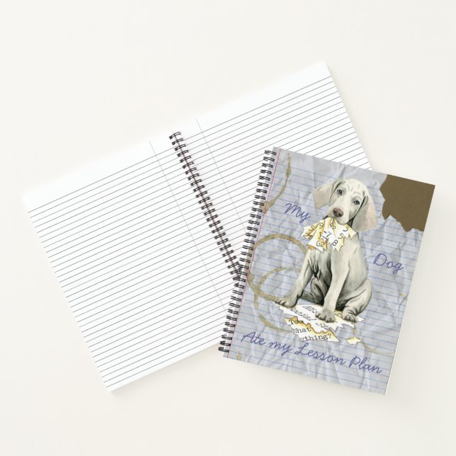 My Weimaraner Ate my Lesson Plan Notebook (Inside)