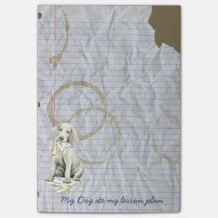 My Weimaraner Ate My Lesson Plan Post-it Notes