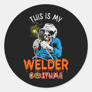 My Welder Costume Halloween Horror Welder Tools Pr Classic Round Sticker