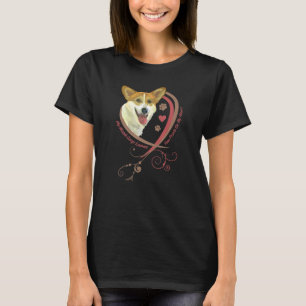My Welsh Corgi Leaves Paw Prints Womens Puppy T-Shirt