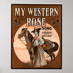 My western rose poster