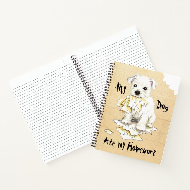 My Westie Ate My Homework Notebook (Inside)